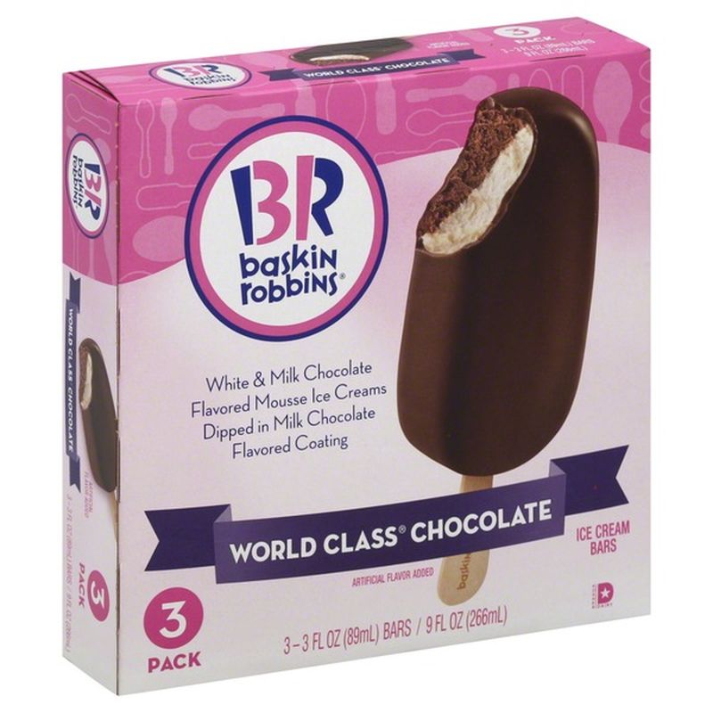 Baskin Robbins Ice Cream Bars World Class Chocolate 3 Each Instacart