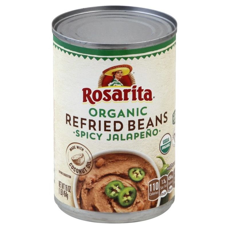 Rosarita Organic Refried Beans Spicy Jalapeno (16 oz) Instacart