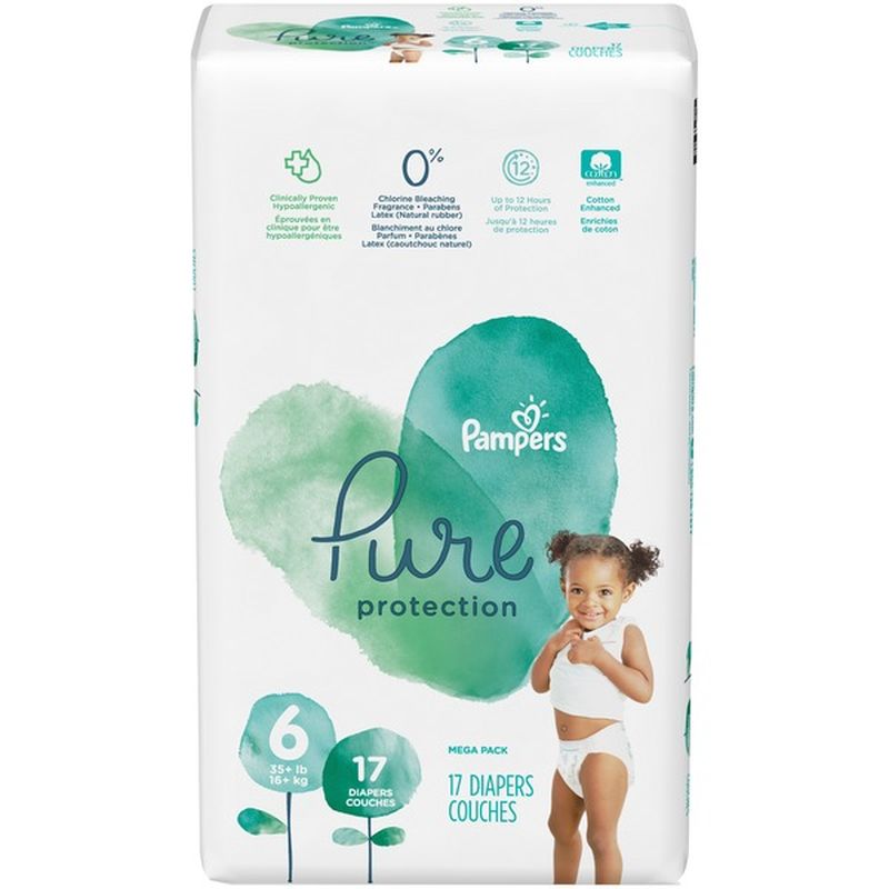 size 6 pampers pure