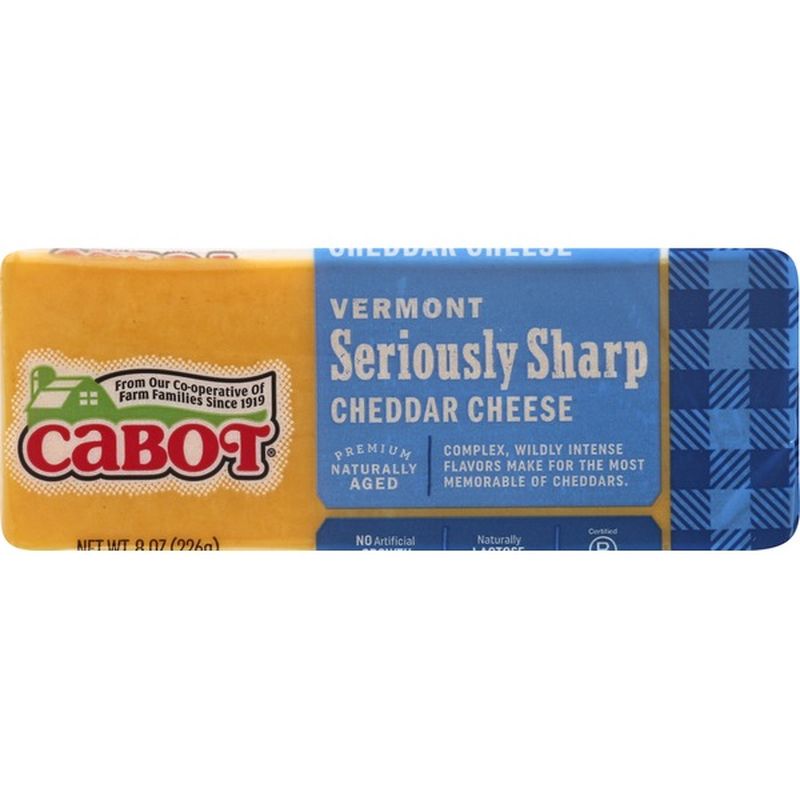 Cabot Creamery Aged Seriously Sharp Cheddar Cheese (8 Oz) From Big Y ...