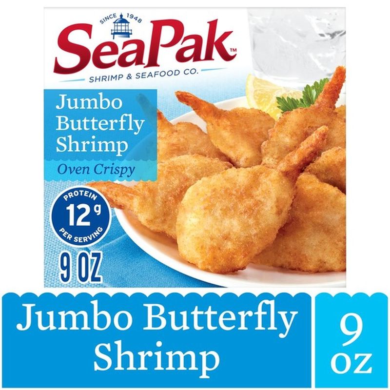 SeaPak Jumbo Butterfly Shrimp with Crispy Breading (9 oz) - Instacart