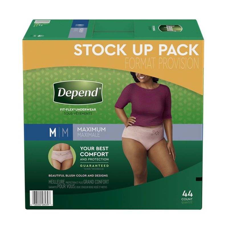 Depend Fit Flex Incontinence Underwear For Women Maximum Absorbency 44 Ct From Cvs Pharmacy