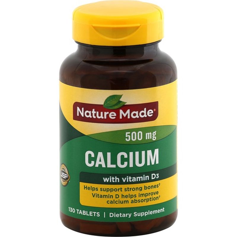 Nature Made Calcium (Carbonate) 500 mg w/D Tablets (500 mg) Instacart