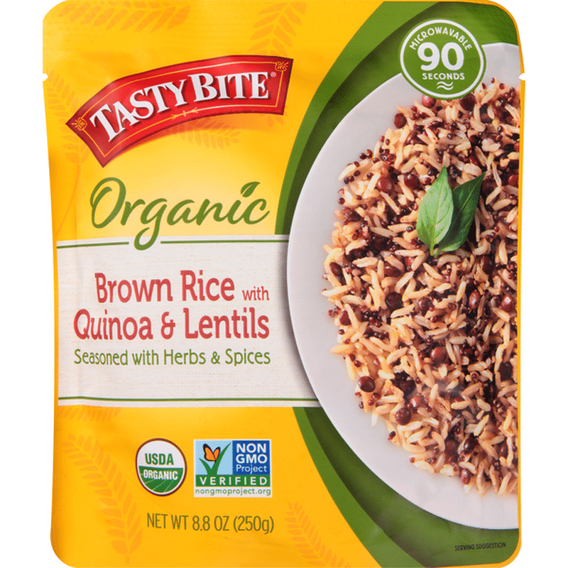 Tasty Bite Brown Rice with Quinoa & Lentils, Organic (8.8 oz) - Instacart