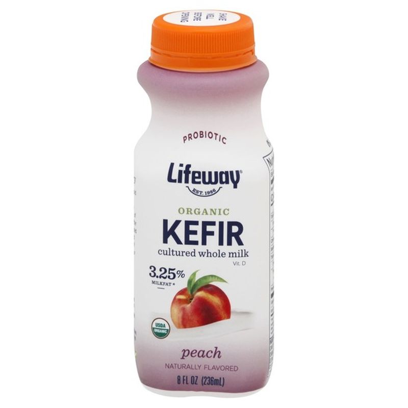 Lifeway Kefir, Organic, Peach (8 Oz) - Instacart