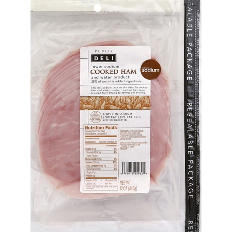 Publix Deli Ham, Lower Sodium, Cooked (12 oz) Instacart