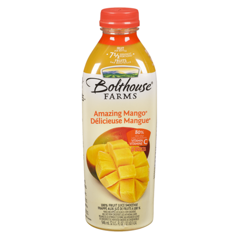 Bolthouse Farms 100% Fruit Juice Smoothie, Amazing Mango (32 Oz) From ...