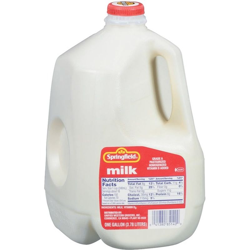 Springfield Vitamin D Milk (1 gal) - Instacart