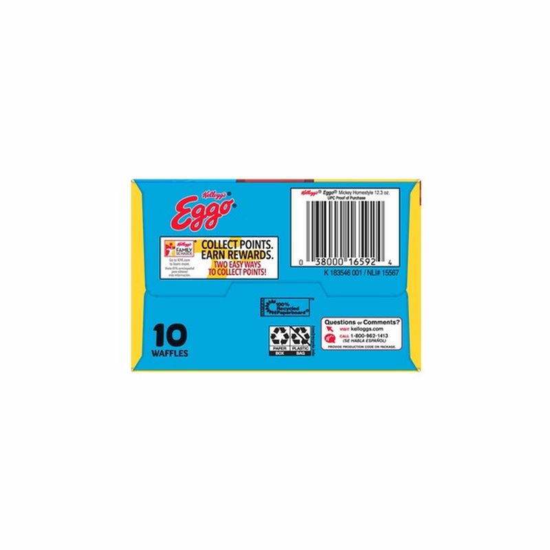 Kellogg's Eggo Disney Mickey Mouse Frozen Waffles Homestyle (12.3 oz) Instacart