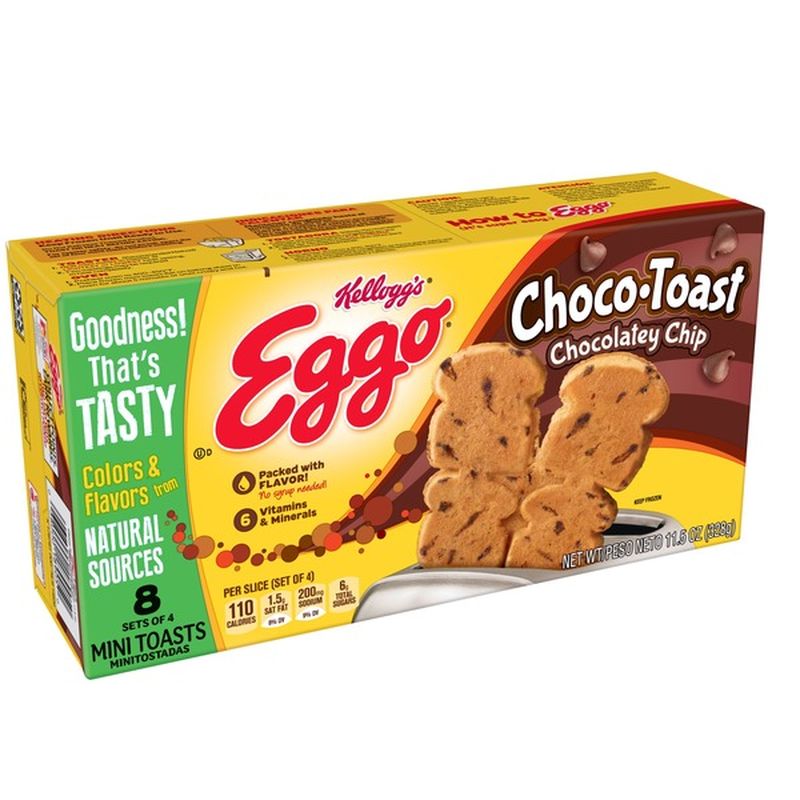 Eggo ChocoToast Frozen French Toast, Chocolatey Chip, Easy Breakfast