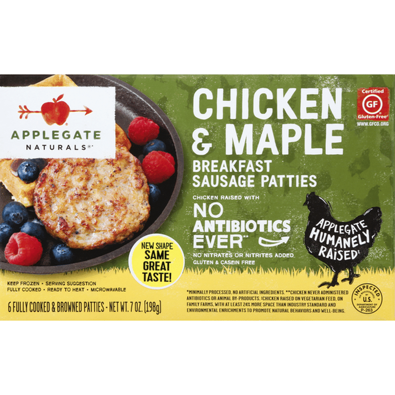 Applegate Natural Chicken & Maple Breakfast Sausage Patty (6 ct) from