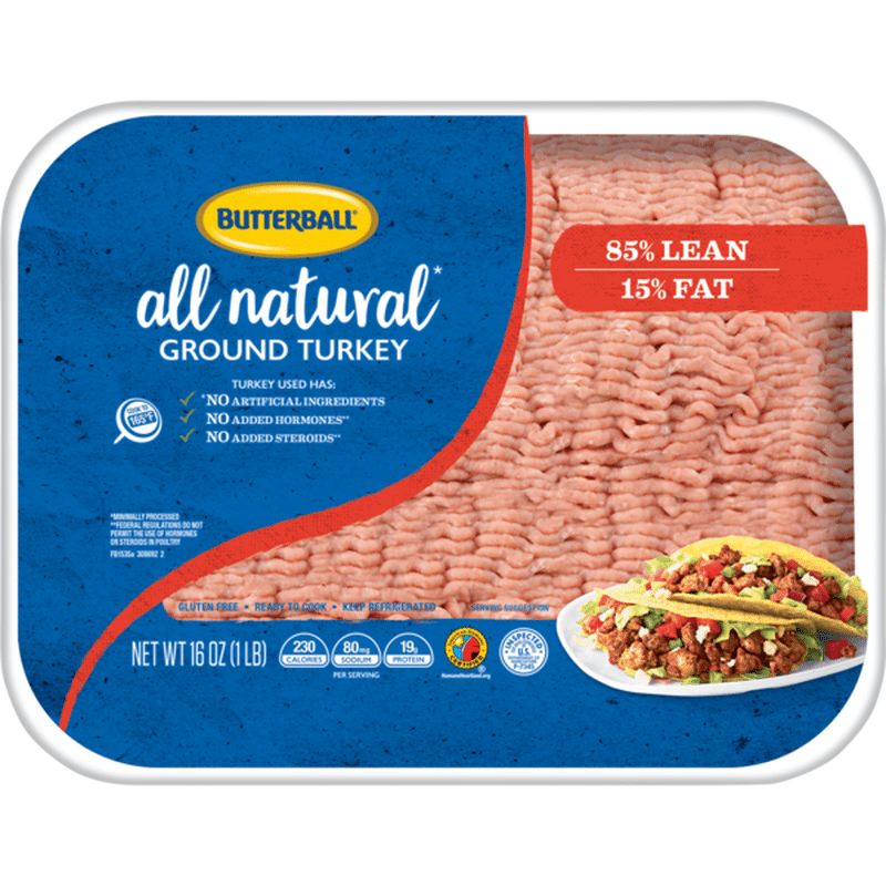 Butterball All Natural Ground Turkey (16 Oz) - Instacart