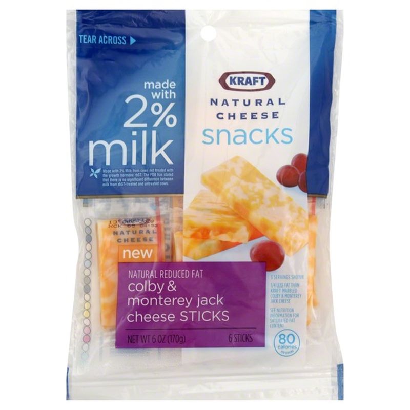 Kraft Cheese Sticks, Colby & Monterey Jack (6 each) Instacart