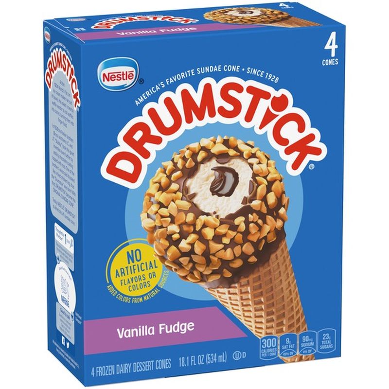Drumstick Dairy Dessert Cones Vanilla Fudge
