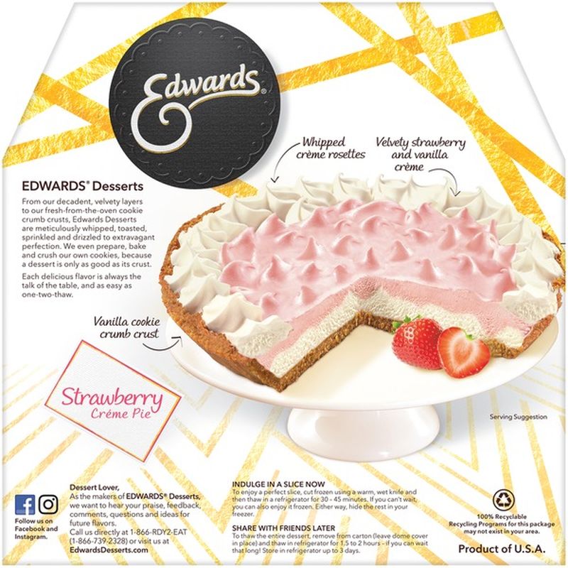 Edwards Strawberry Crème Pie (25 oz) Instacart