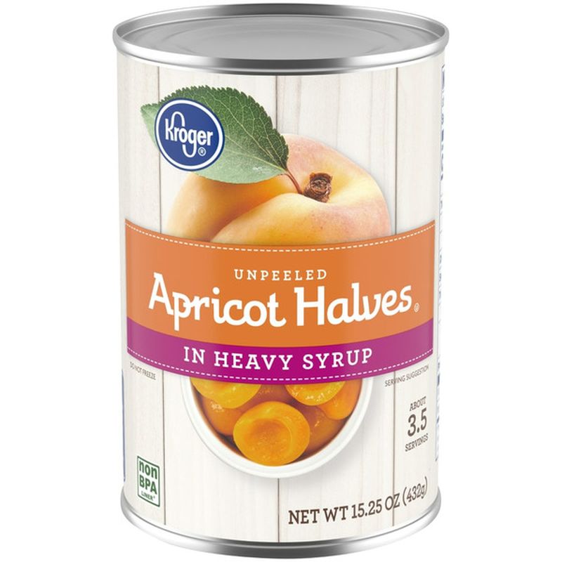 Kroger Unpeeled Apricot Halves in Heavy Syrup