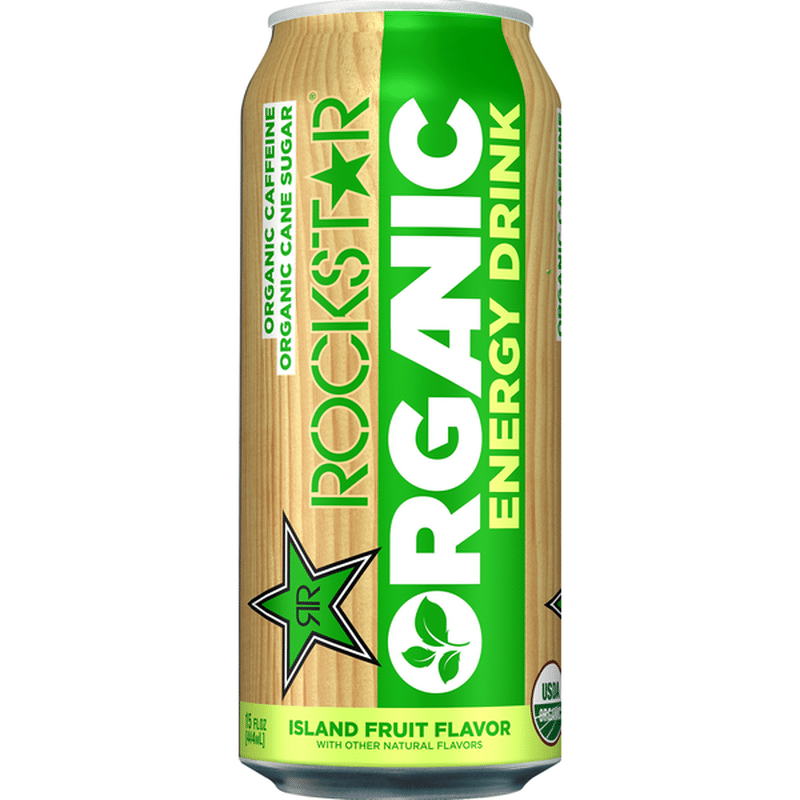 Rockstar Energy Drink, Organic, Island Fruit (16 fl oz) Instacart