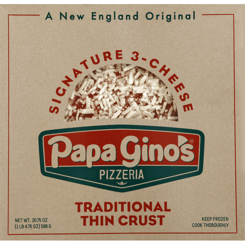 Papa Ginos Pizzeria Traditional Thin Crust Signature 3 Cheese 20 75 Oz Instacart