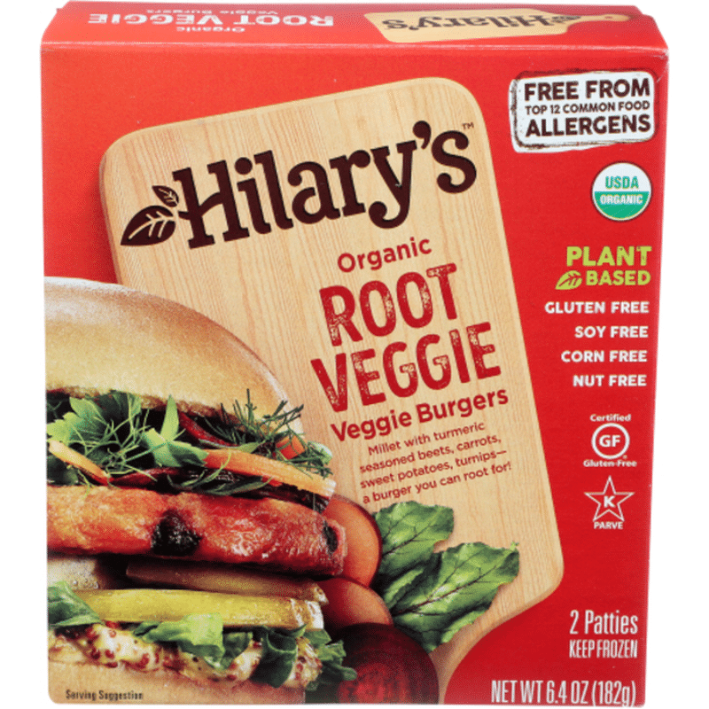 Hilarys Veggie Burgers, Organic, Root Veggie (6.4 oz) Instacart