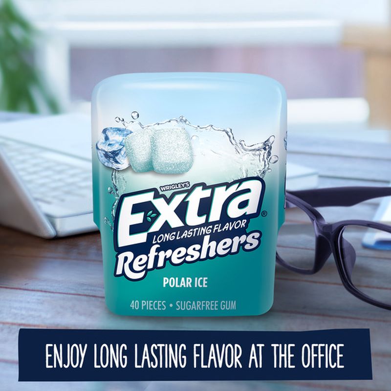 Extra Refreshers Polar Ice Sugar Free Chewing Gum Bottle 40 Ct Instacart