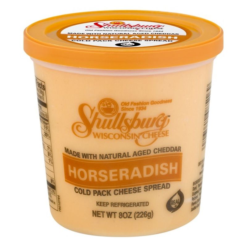 Shullsburg Wisconsin Cheese Cold Pack Cheese Spread Horseradish (8 oz