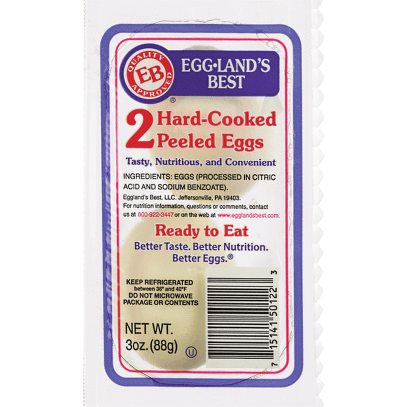 Eggland's Best Hard-Cooked Peeled Eggs - 2 CT (3 oz) from CVS Pharmacy ...