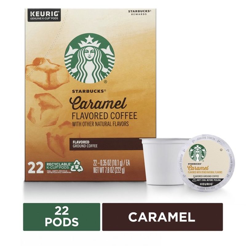 Starbucks Caramel Flavored Ground Coffee KCup Pods (0.35 oz) Instacart