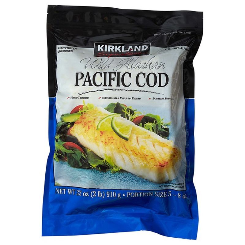 Kirkland Signature Wild Alaskan Cod Individually Wrapped 2 Lb 2 Lb From Costco Instacart