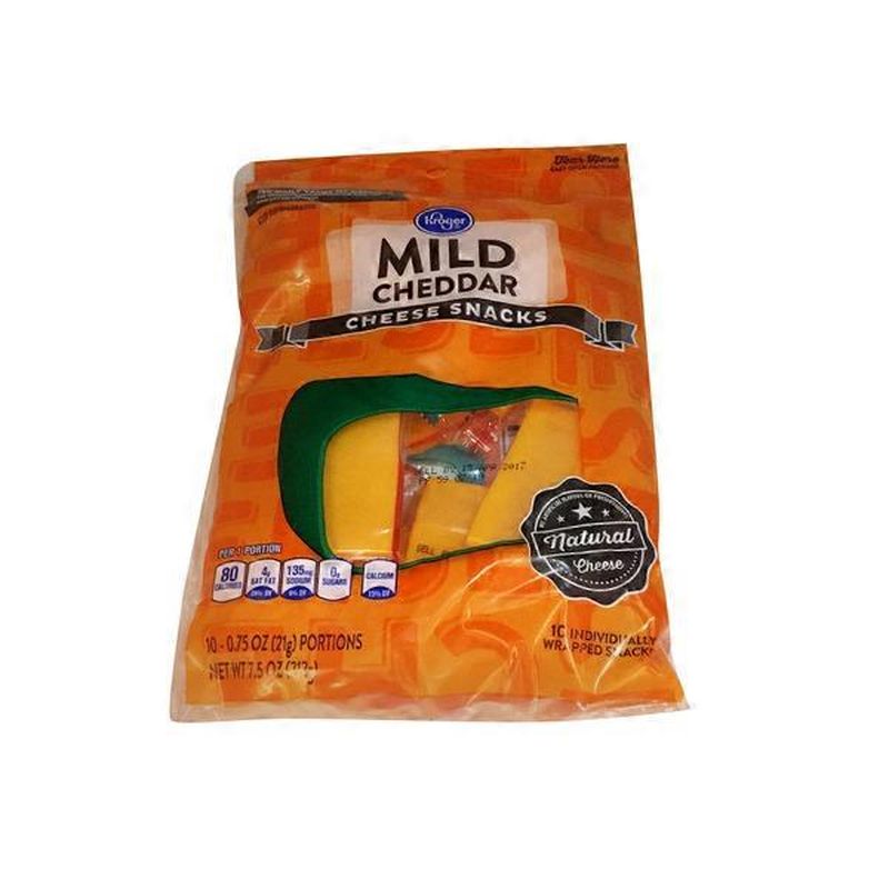 Kroger Mild Cheddar Cheese Snacks (0.75 Oz) - Instacart