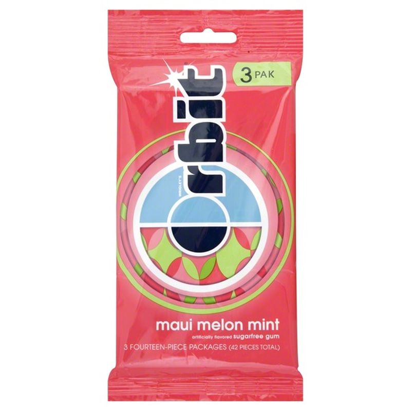 Orbit Gum, Sugarfree, Maui Melon Mint (3 each) Delivery or Pickup Near