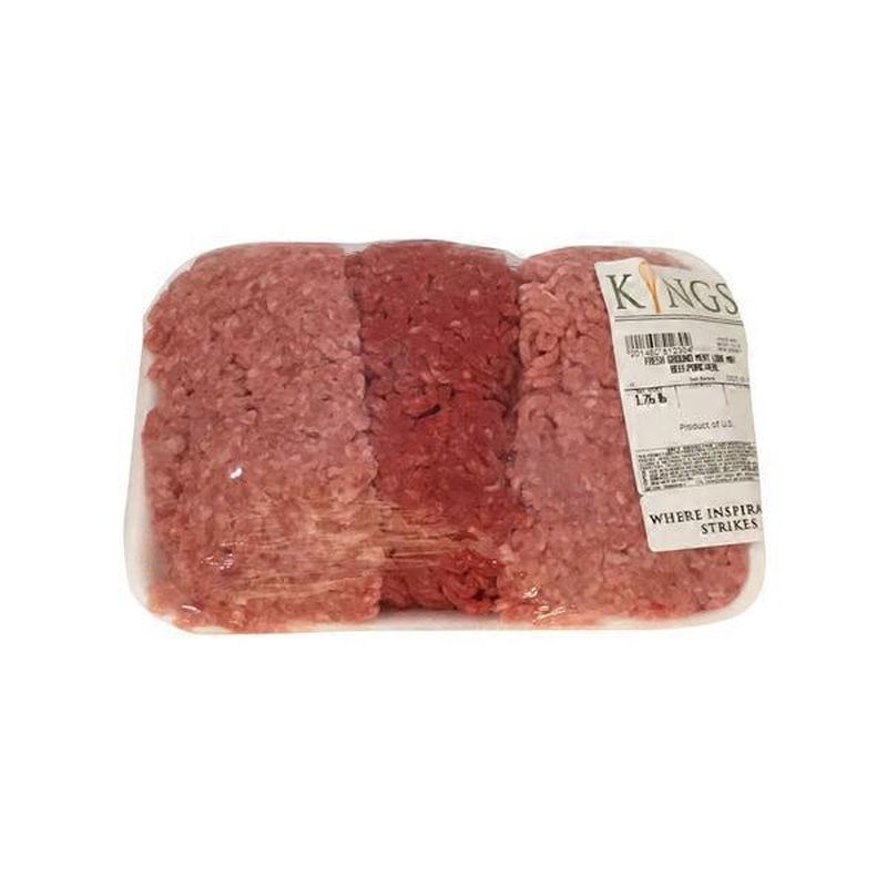 Kings FRESH GROUND MEAT LOAF MIX BEEF PORK VEAL (lb) - Instacart