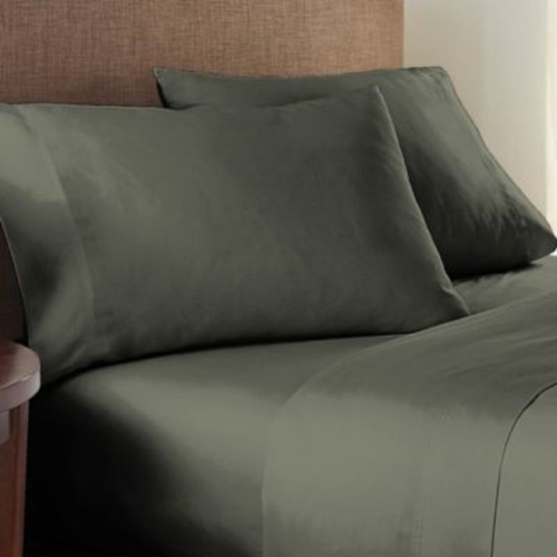 Nestwell Queen 300ThreadCount Organic Cotton Sheet Set in Dark Forest