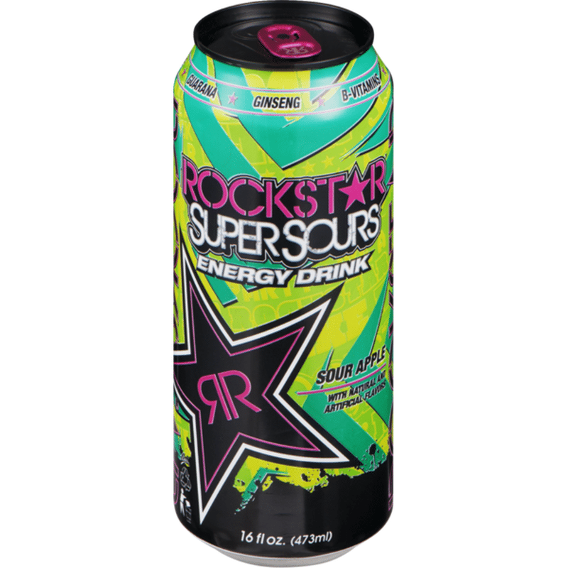 Rockstar SuperSours Energy Drinks Sour Apple (16 fl oz) from Kroger ...