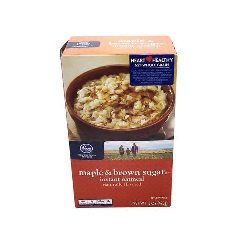 Kroger Oatmeal Instant Maple & Brown Sugar (15 oz) Delivery or Pickup Near Me Instacart