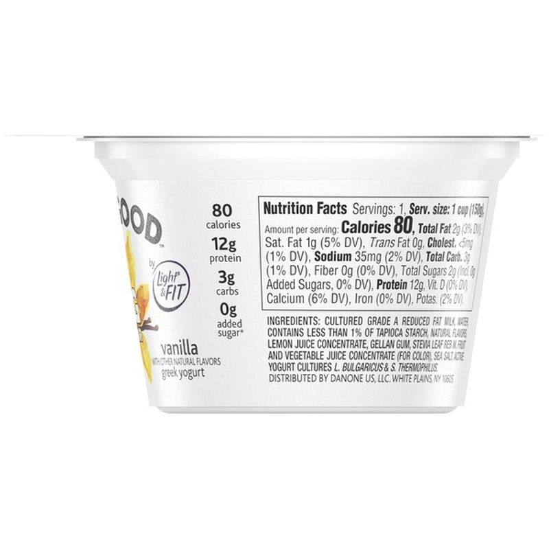 Good Brand Two Good Lowfat Lower Sugar Vanilla Greek Yogurt (5.3 oz) from ShopRite Instacart