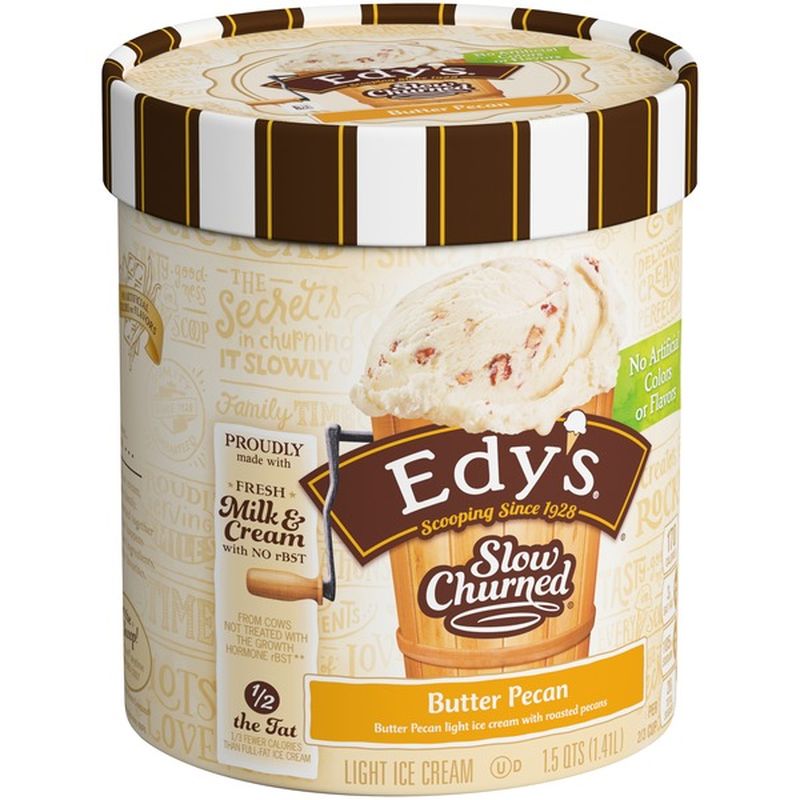 Edysdreyers Butter Pecan Light Ice Cream 15 Qt Instacart 