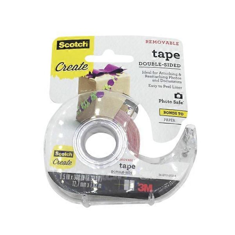 Scotch 1/2X300" Double Sided Removable Scrapbooking Tape (each