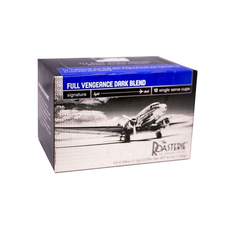 The Roasterie Dark Roast Full Vengeance Dark Blend Coffee Single Serve Cups