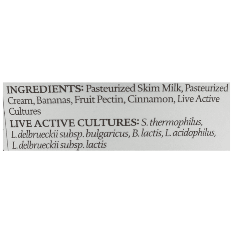 Siggi's Banana & Cinnamon No Added Sugar Skyr Icelandic Strained 2% Low Fat Yogurt