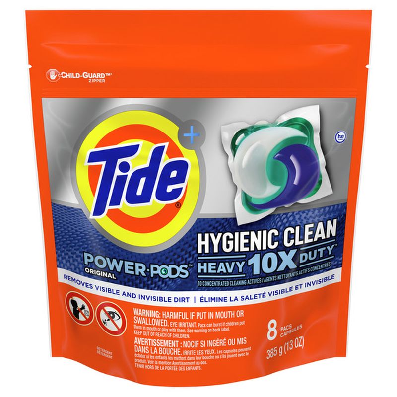 Tide Hygienic Clean Heavy 10X Duty Power Pods Laundry Detergent Pacs ...