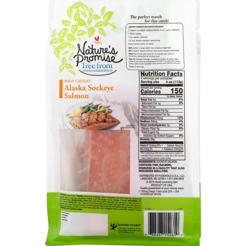 Nature's Promise Salmon, Alaska Sockeye, Wild Caught (12 oz) from Stop