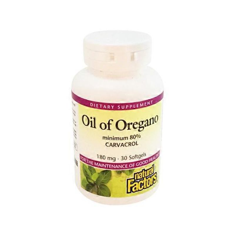 Natural Factors Oil Of Oregano 180mg Dietary Supplement (30 ct) - Instacart