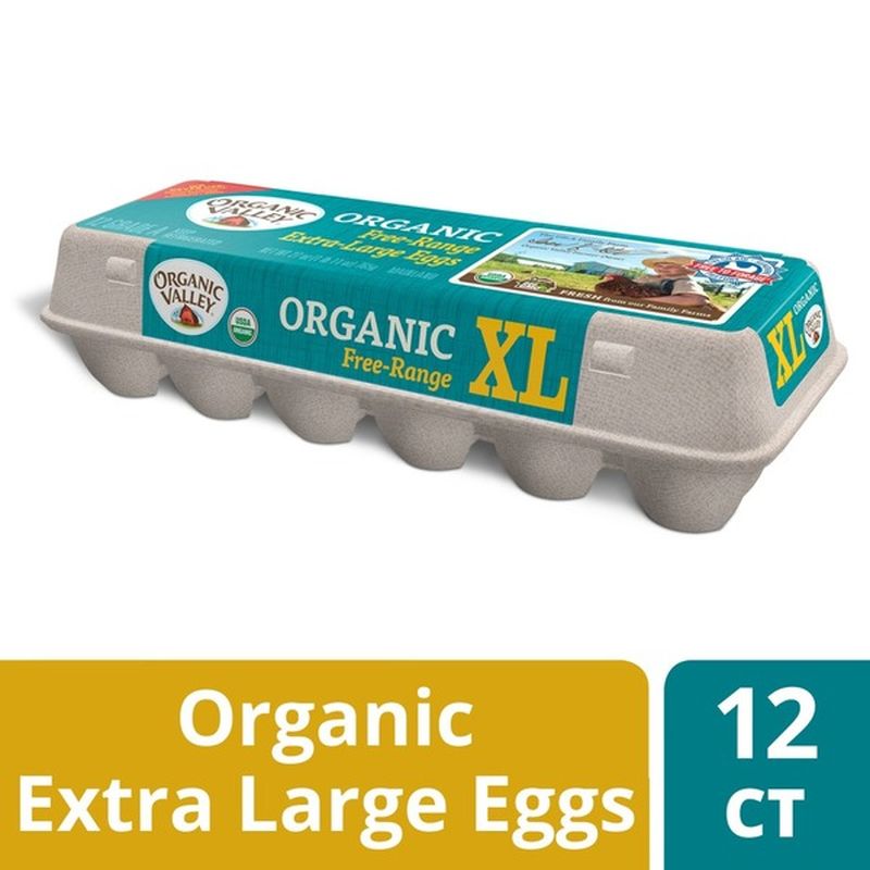 Organic Valley Extra Large Brown Free Range Organic Eggs (12 ct