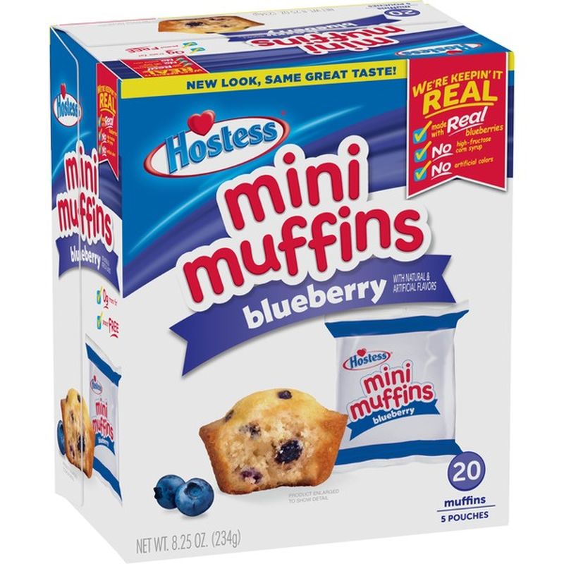 Hostess Blueberry Flavored Mini Muffins Pouches (8.25 oz