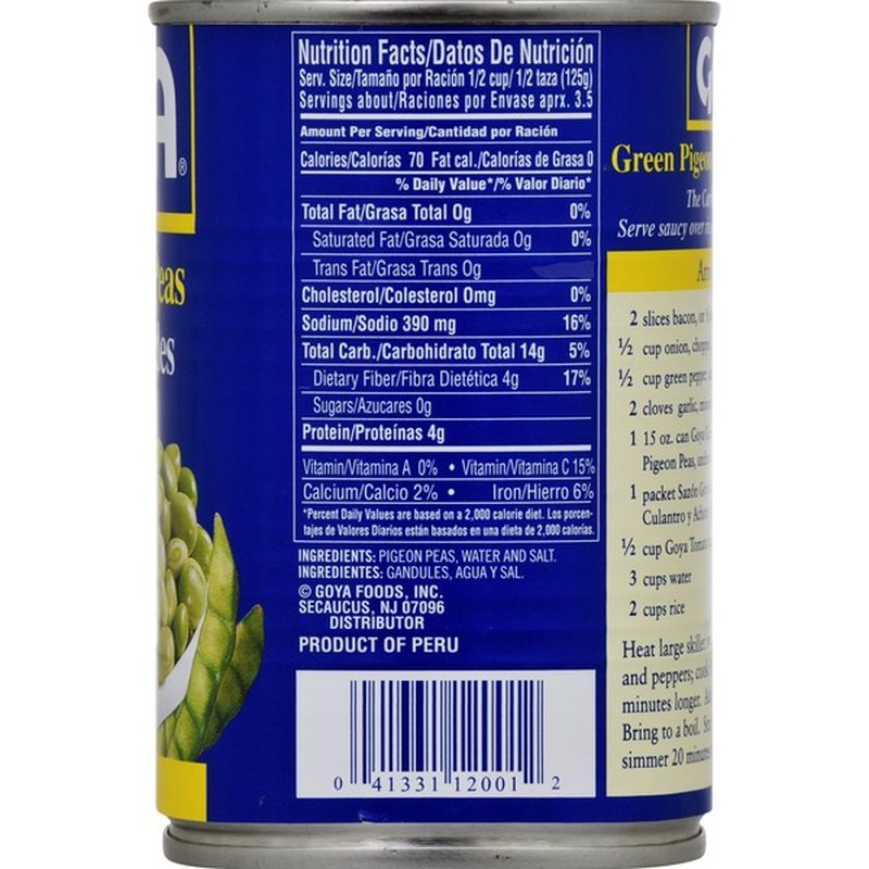 Goya Green Pigeon Peas (Gandules) (15 oz) from Costco Instacart