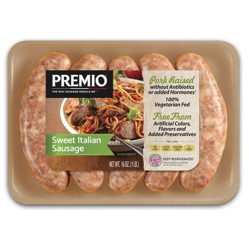 Premio Sweet Italian Antibiotic Free Sausage (16 oz) Instacart
