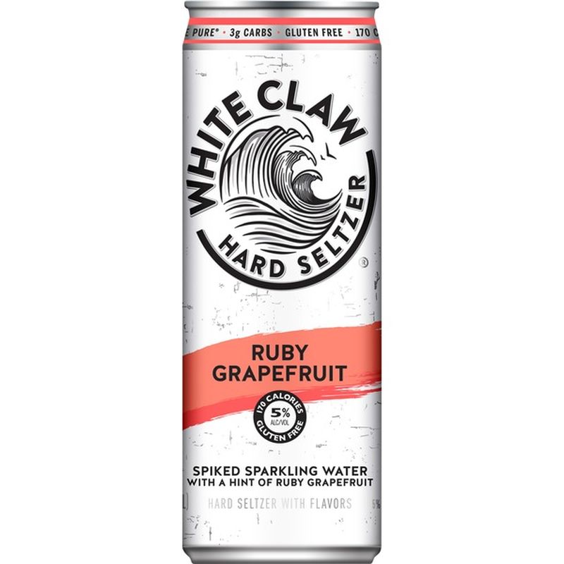 White Claw Hard Seltzer, Ruby Grapefruit (19.2 fl oz) Instacart
