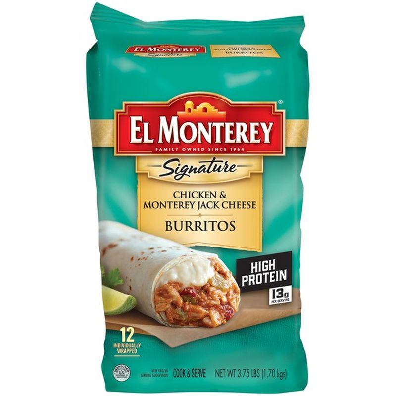 El Monterey Signature Chicken & Monterey Jack Cheese Burritos (3.75 lb