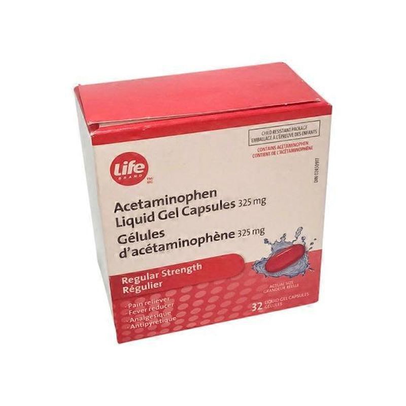 Life Brand 325mg Acetaminophen Liquid Gels (32 ct) Delivery or Pickup