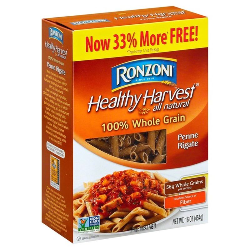 Ronzoni Healthy Harvest 100 Whole Grain Penne Rigate Pasta (16 oz
